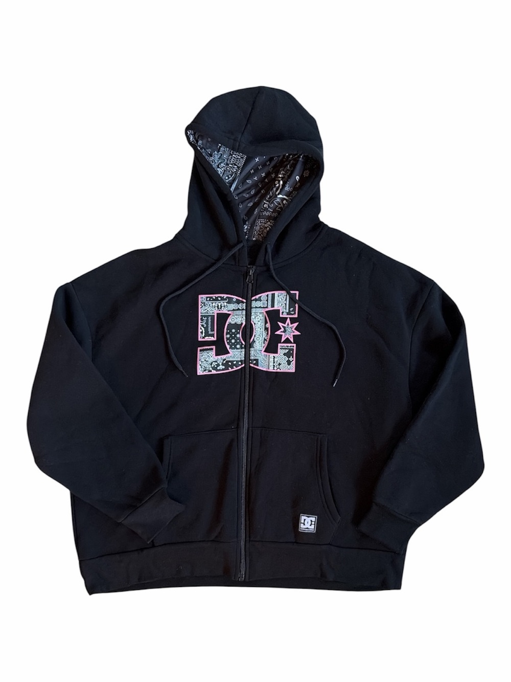 DC Black Zip-Up Hoodie with DC Logo